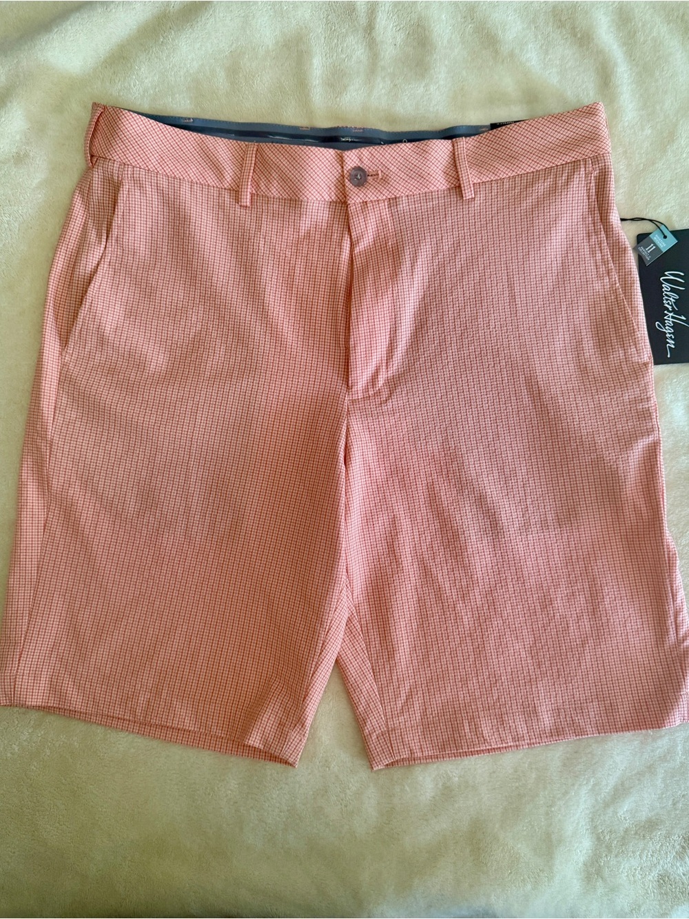 Walter Hagen Peach Flat-Front Men’s Shorts